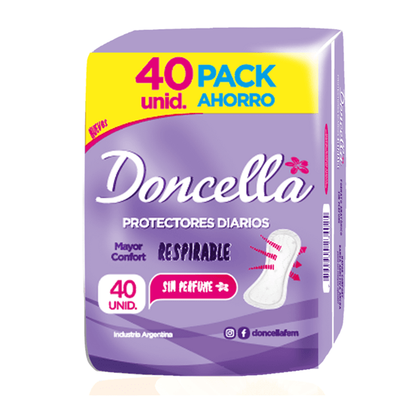 Doncella Protector Diario Pocket Sin Perfume (40 U)