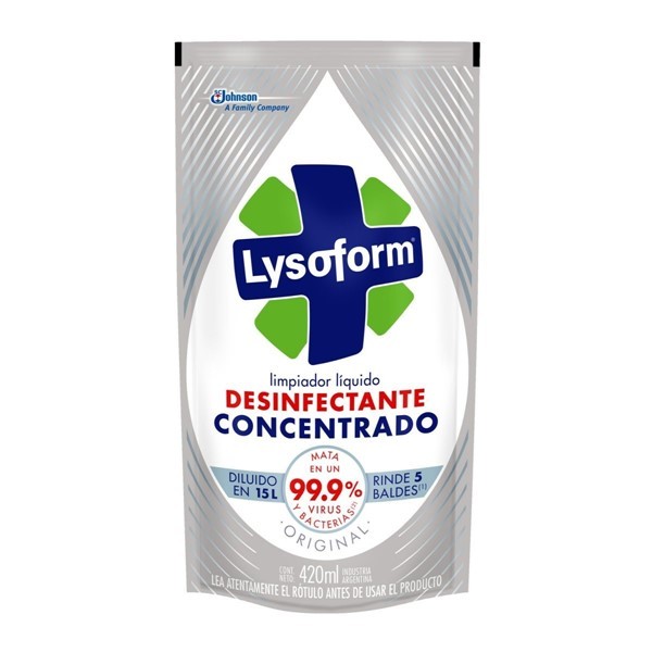 Lysoform Limpiador Liquido Desinfectante Original Doypack 420 ml alt