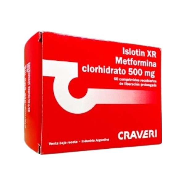 Craveri Islotin Xr Metformina 500 Mg x 60 Comp Recubiertos #1