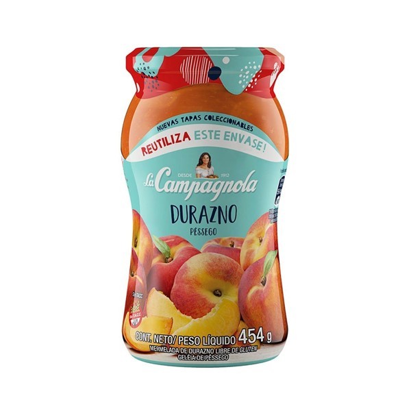 Mermelada La Campagnola Durazno F X454g #1