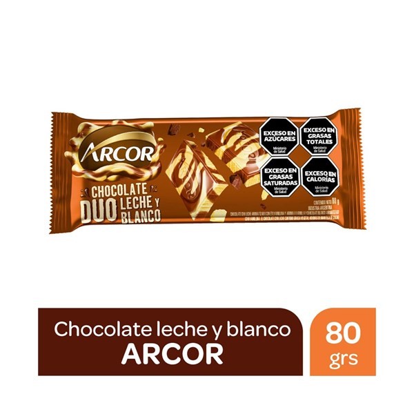 Tableta de Chocolate Marmolado Arcor 80 grs #1