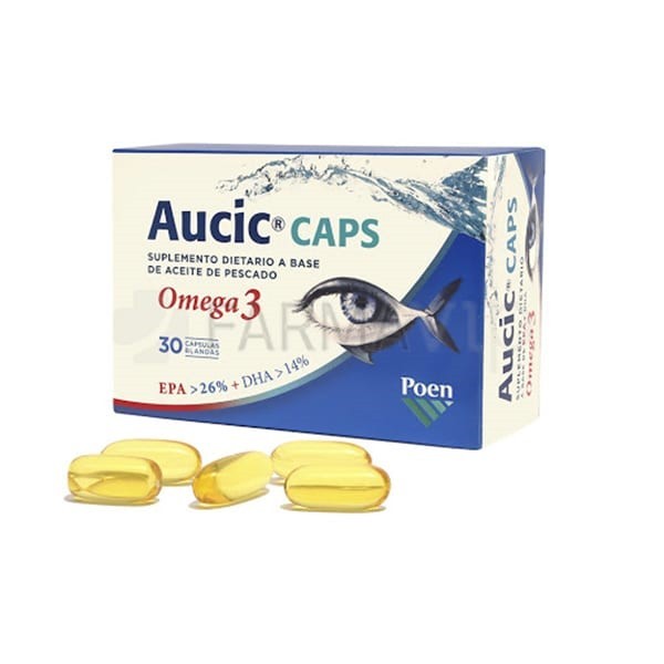 Aucic Caps Suplemento Dietario Omega 3 Aceite de Pescado (30 Cápsulas Blandas) alt