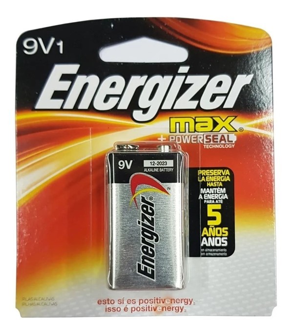 Energizer Max Batería de 9V Alcalina 1 Unidad