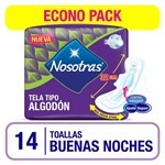 Nosotras Toallitas Femeninas Buenas Noches Tela Tipo Algodón #1