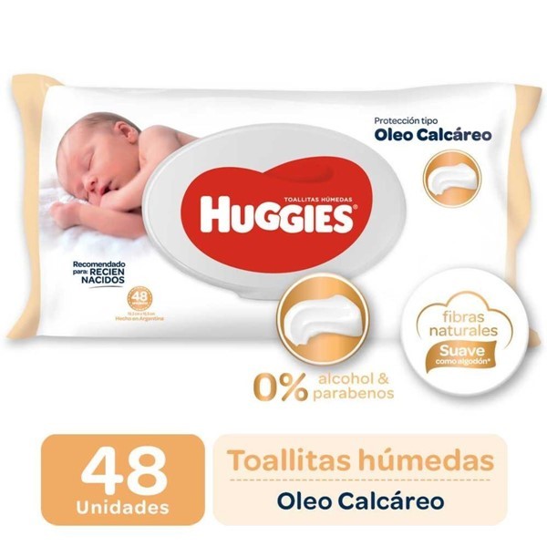 Huggies Toallitas Humedas Oleo Calcáreo 48 Unidades