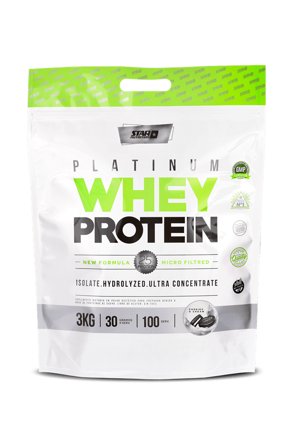 Star Nutrition Platinum Whey Protein Cookies & Cream 3 Kg Doypack