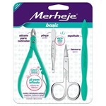 Merheje Basic Kit Alicate + Espatula + Tijera + Pinza #5