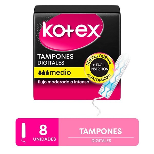 Kotex Tampon Digital Medio (8 Unidades)
