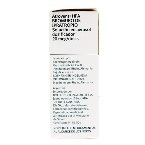 Atrovent Hfa Aerosol 200 Dosis | 10 ml
