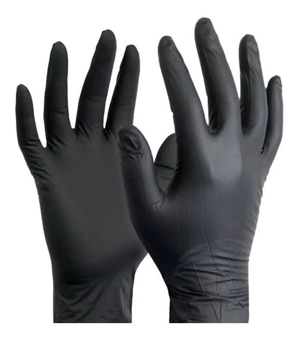 Aurinco Guantes de Nitrilo Negro Caja x 100 Unidades Único