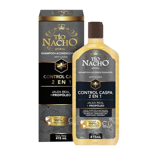Shampoo + Acondicionador 2 en 1 Tio Nacho Control Caspa  x 415 ml