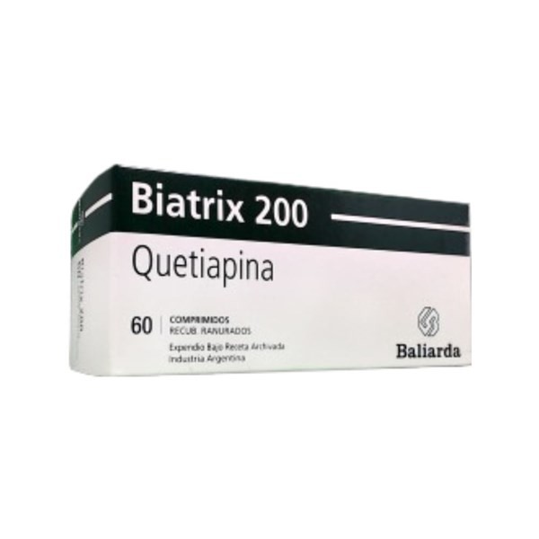 Baliarda Biatrix 200 Quetiapina 200 Mg x 60 Comp Recubiertos Ranurados