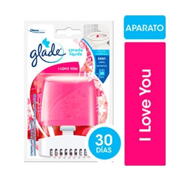 Canasta Para Inodoros Glade Aparato Completo 50 Ml I Love You #1