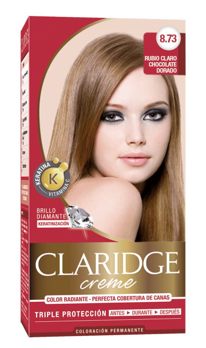 Claridge Kit Coloración Permanente Creme N° 8.73 Rubio Claro Chocolate Dorado #1
