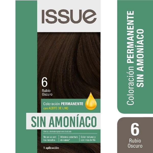 Issue Coloración Sin Amoníaco Kit Tono 6 - Rubio Oscuro