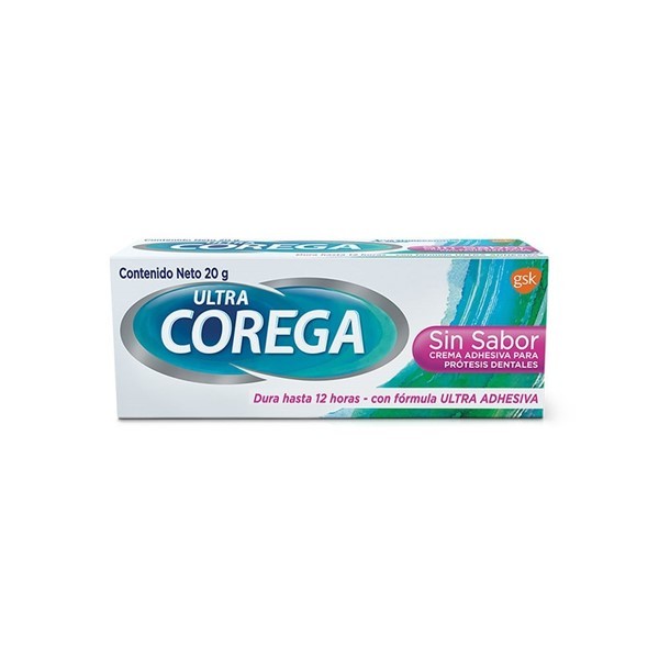 Corega Adhesivo Para Prótesis Dentales Ultra Crema Sin Sabor 20 gr alt