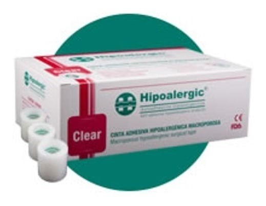 Hipoalergenic Hipoalergic Clear Tela Adhesiva 250 .cm x 9 mts  X12 Unidades