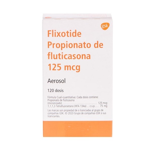 Glaxo Smithkline Flixotide Fluticasona 125 Mcg Inhalador x 120 Dosis alt