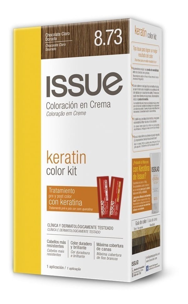 Issue Kit Tintura En Crema Keratin Color | 8.73 Rubio Claro Chocolate #1