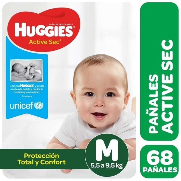 Pañales Huggies Active Sec Xpad m #1