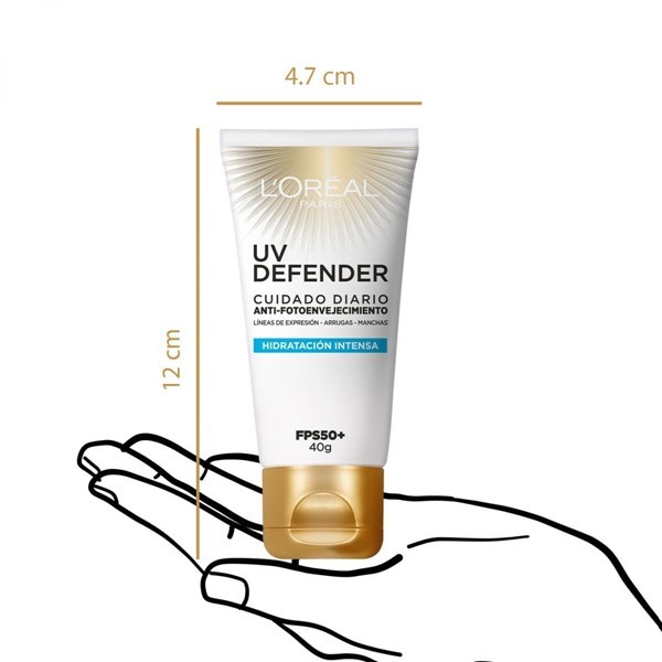 L'oréal París Uv Defender Protector Solar Fps50+ Hidratacion Intensa 40 gr alt