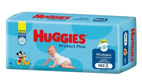 PAÑALES HUGGIES PROTECT PLUS TALLE M X 8U alt