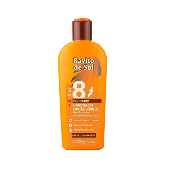 Rayito de Sol Bronceador Con Zanahoria Fps 8 200 gr #1
