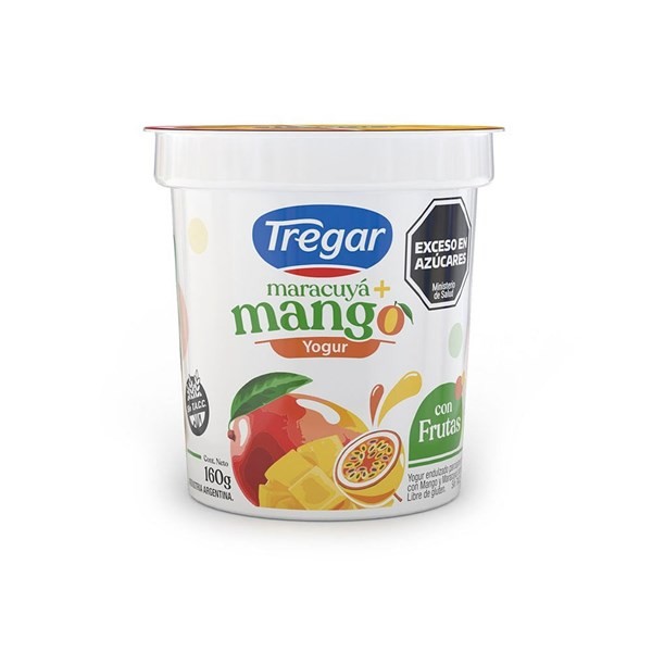 Yogur Entero Con Mango Y Maracuya Tregar 160 G