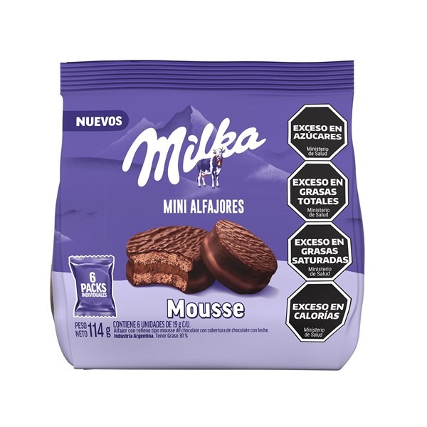 Mini Alfajor Milka Mousse 114 G #1