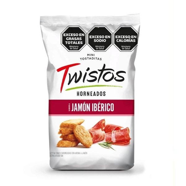 Mini Tostaditas Sabor Jamón Twistos 95 gr alt
