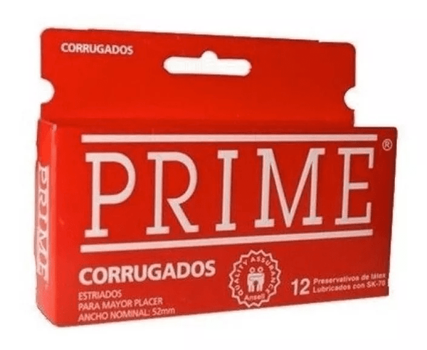 Preservativos PRIME Corrugados Rojos | 12 unidades #1