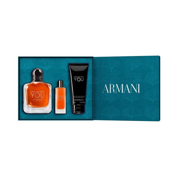 Armani Stronger With You Intensely Edp + minitalla + shower gel alt