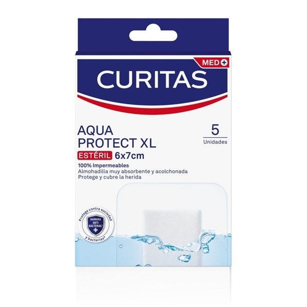 Apósitos Adhesivos Curitas Aqua Protect xl 6 x 7 Cm x 5 un