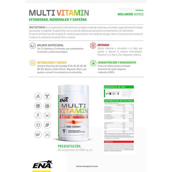 Ena Suplemento Multivitamínico (60 Cápsulas) alt