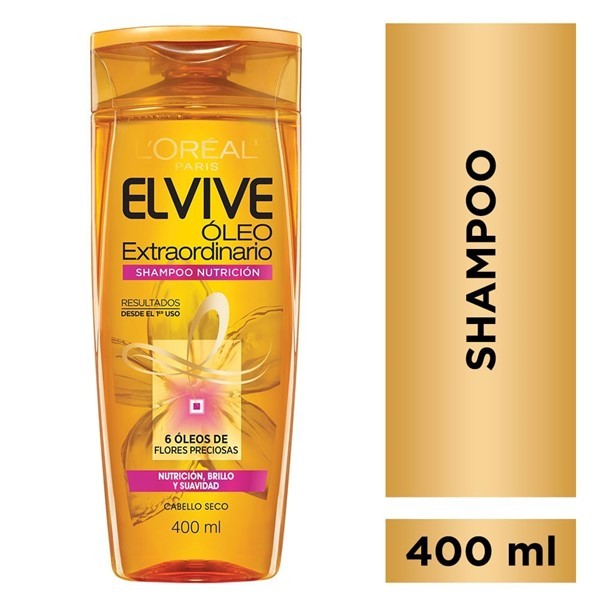 SHAMPOO ELVIVE OLEO EXTRAORDINARIO NUTRICIÓN UNIVERSAL X 400 ml alt