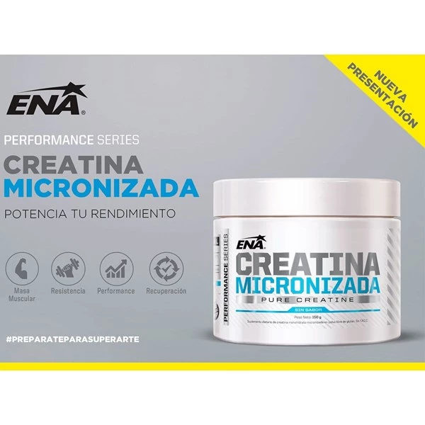 Ena Creatina Micronizada Sin Sabor 150 gr alt