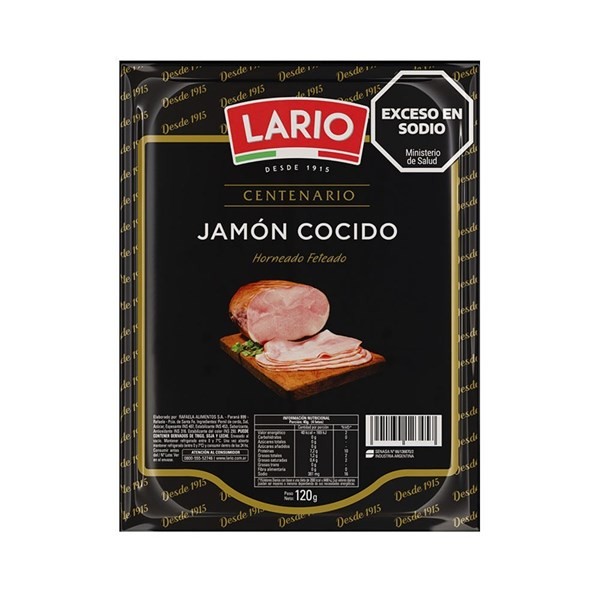 Jamón Cocido Horneado Lario x 120 gr #1
