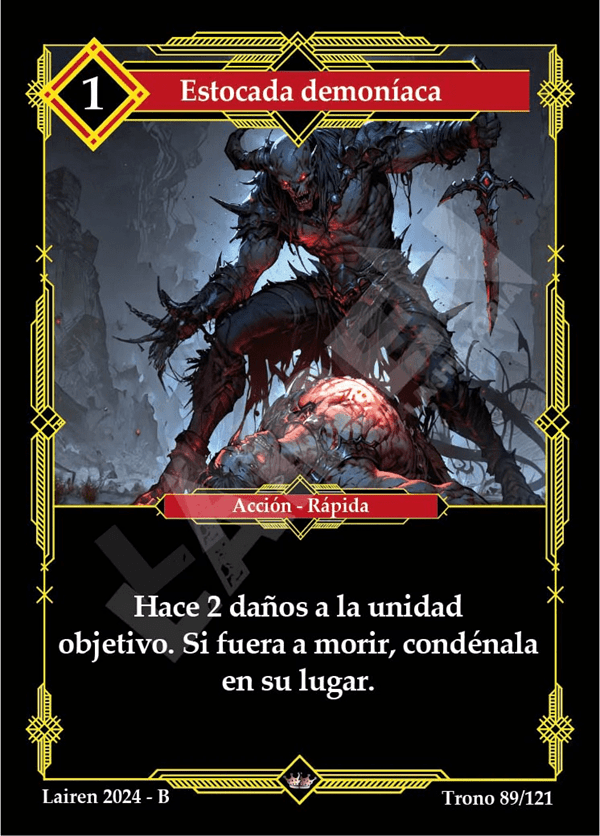089 Estocada Demoniaca Precon Demonio/Elemental - Coste 1 #1