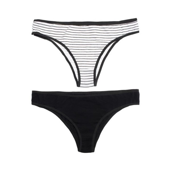 Bombacha Vedetina Wav Rayada Y Negra x 2 un Talle m #1