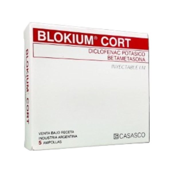 Casasco Blokium Cort Diclofenac Potásico + Betametasona x 5 Ampolla Inyectable #1