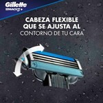 Gillette Repuestos de Afeitar Extra Lubricante 3 mach 2U #6 Gillette Repuestos de Afeitar Extra Lubricante 3 mach 2U #6