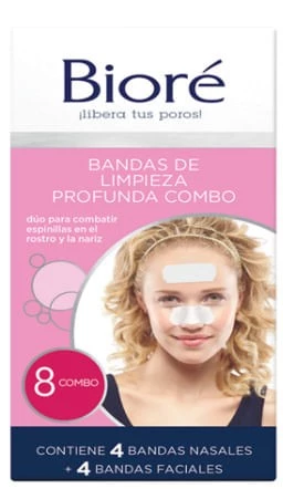 Biore Bandas De Limpieza Profunda Nariz Y Frente (8 Unidades)