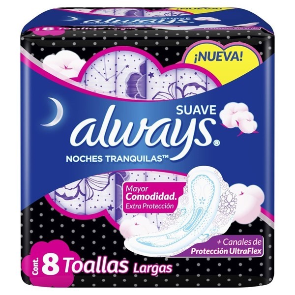 Always Toallas Higiénicas Suave Noches Tranquilas 8 Unidades Unico #1