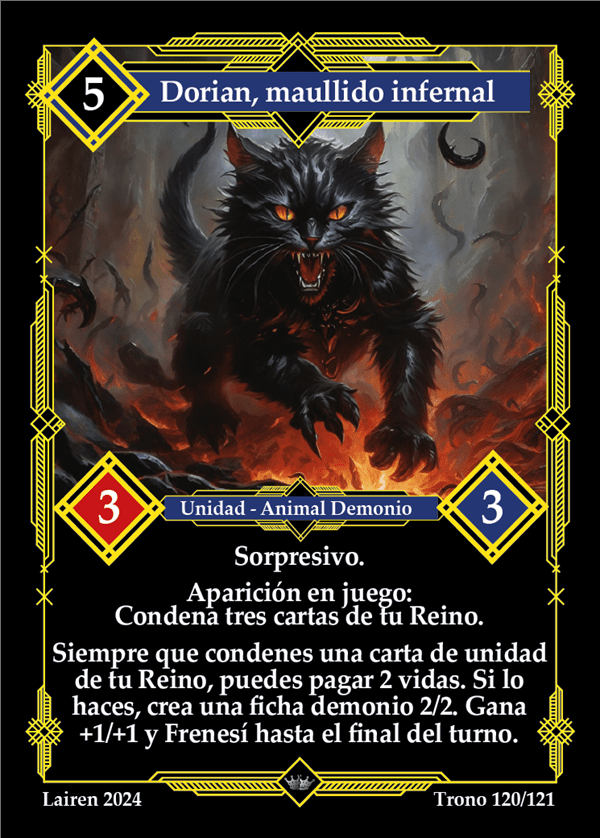 120 Dorian, Maullido Infernal 1ra Edicion - Coste 5