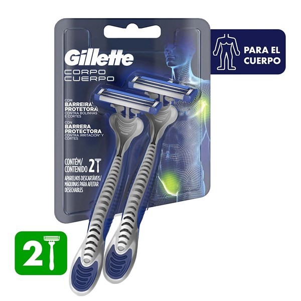Gillette Maquina Desechable Corpo Cuerpo (2 Unidades) #1