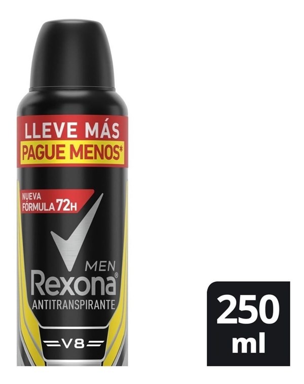 Rexona Men V8 Antitranspirante Aerosol 250 ml