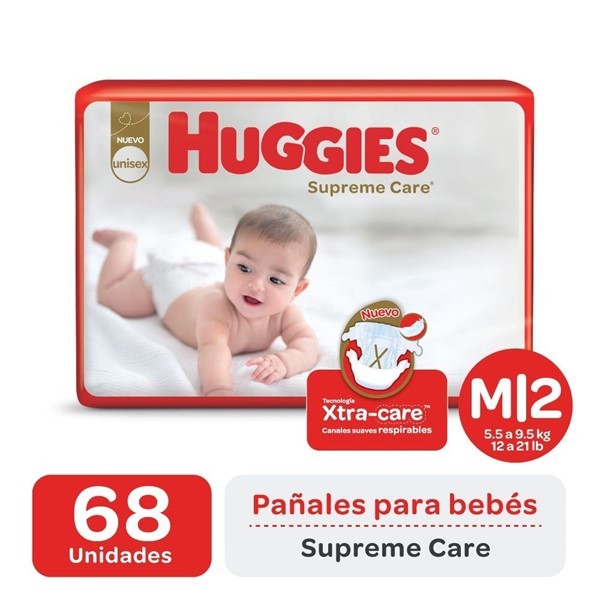 Huggies Pañales Supreme Care m (68 Unidades) #1