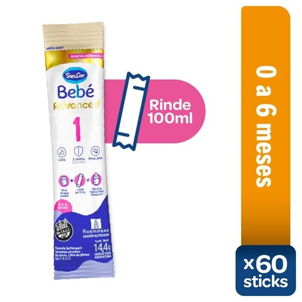 Sancor Bebé 1 Advanced - Bolsa x 60 Sticks #1