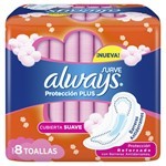 Always Toallitas Femeninas Plus Proteccion  Suave Con Alas (8 Unidades) #6