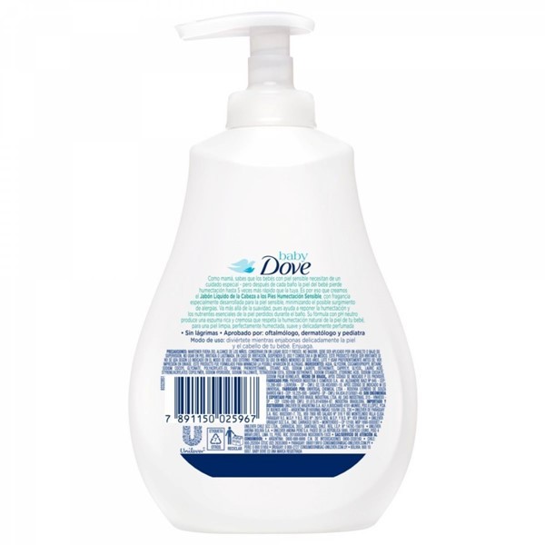 Dove Baby Jabón Líquido Humectación Sensible 200ml alt